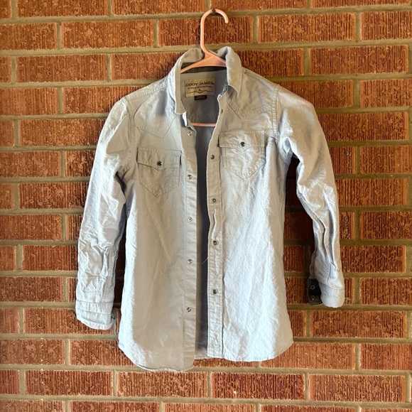Cody James WesternWear Chambray Button Down Shirt Size Small - Picture 1 of 6